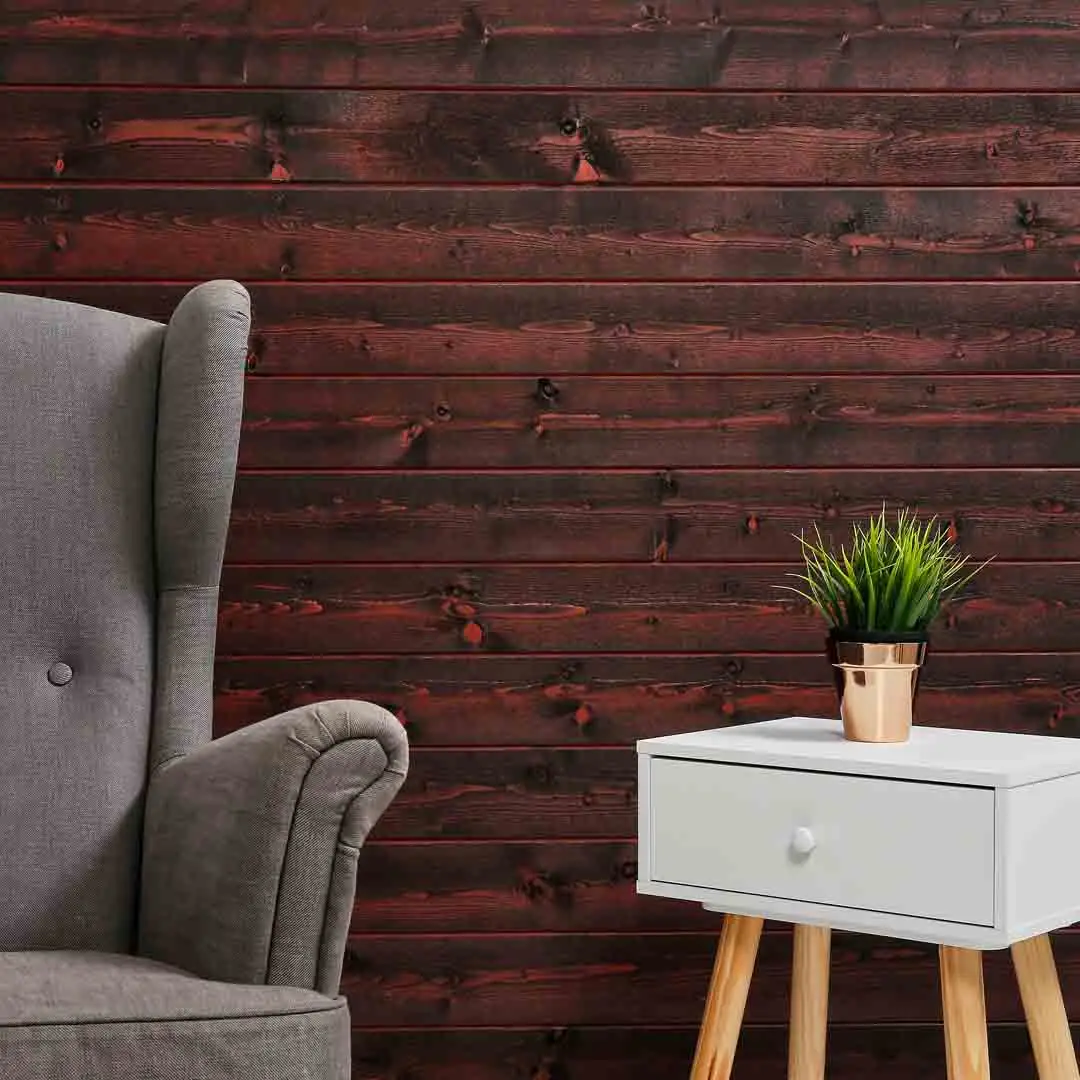 SertiWOOD Rustic internal timber cladding on a feature wall