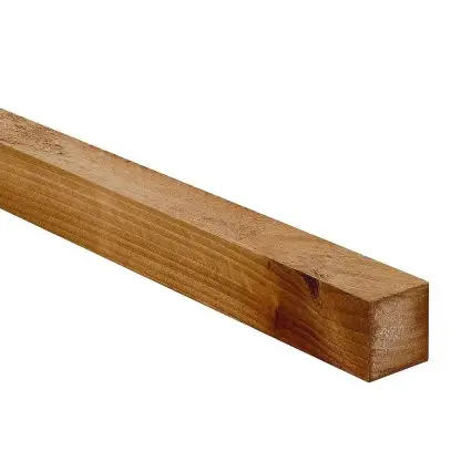 Brown Treated  Sawn Fence Posts 75x75mm 2.4mtr