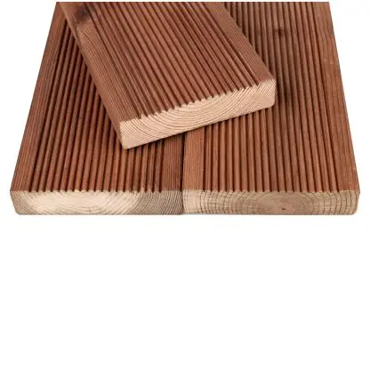 Brown Softwood Deck Boards 28x120mm - view 2