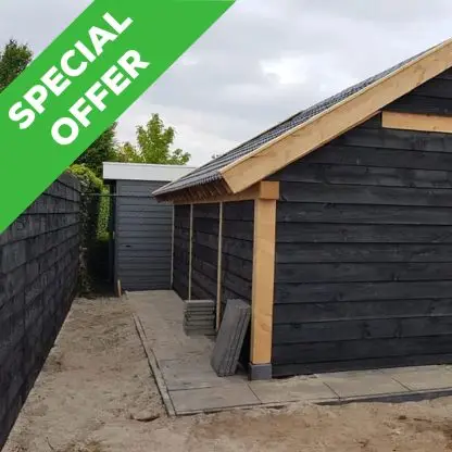 Premium Rebated Black Painted Featheredge Dutch 28x195mm