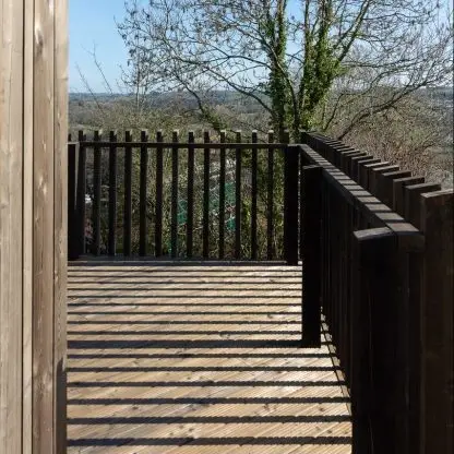Old look preaged Austrian Larch Rainscreen rhombus 28x70mm narrow profile - view 3