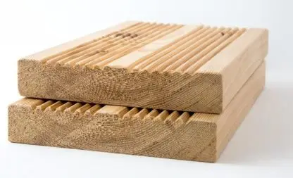 Premium Austrian Larch Decking 27x144mm Reversible Smooth/Reeded &amp; Flat 4.0mtr long