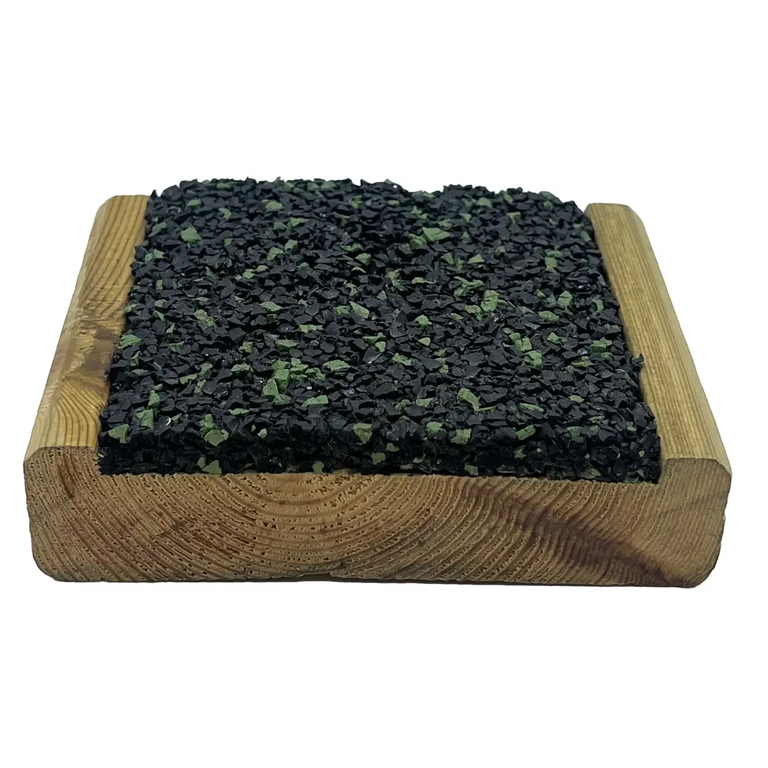 Green and black anti-slip decking boards