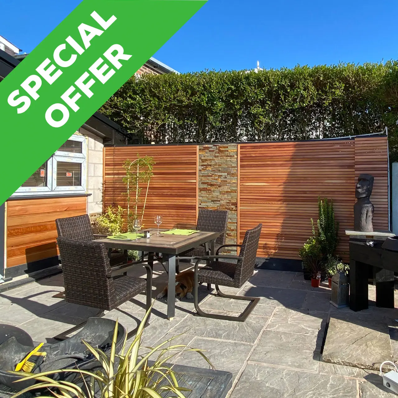 Bundle of 21 western red cedar screen slats