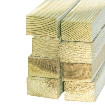 Green Treated UC3 Softwood Battens Stick Planed Round Edge 3.6m 28x45mm Pack Of 8 Pieces