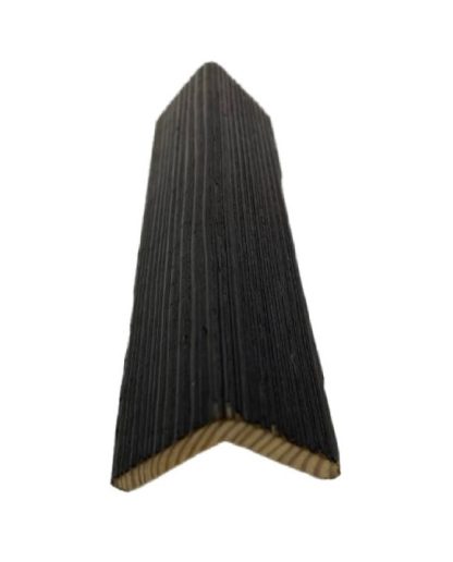 SertiWOOD® Charred Brushed and Oiled (Ebony) L Corner Sample