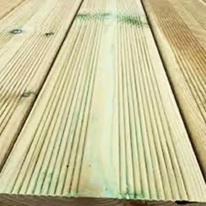 Softwood Decking Green Treated 28x145mm Reeded with a flat surface - view 3