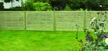 Timber Focus Chelsea Slatted Fence Panel (H) 1.2m (W) 1.8m