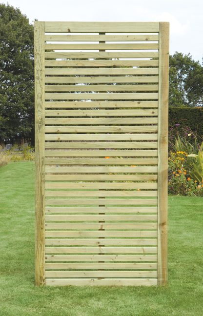 Timber Focus Chelsea Slatted Wing Panel (H) 1.8m (W) 0.9m