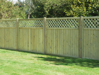 Highgate Tongue & Groove Lattice Top Fence Panels - view 2