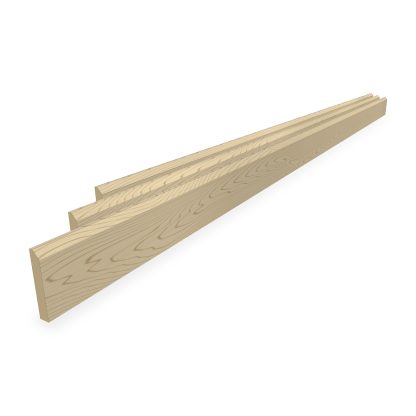 American White Ash chamfered skirting board 20 x 120mm product photo