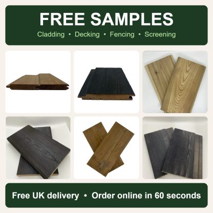 Free Timber Sample - Cladding, Decking and Fencing Samples with Free UK Delivery